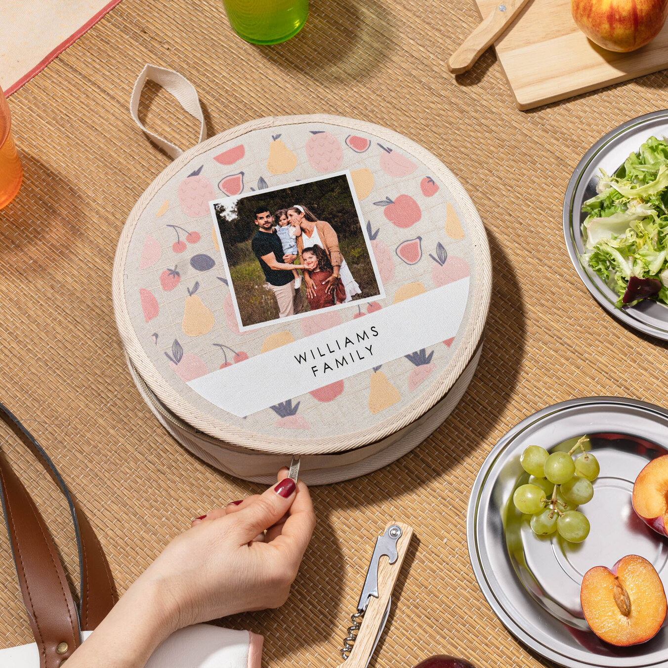 Bedrukte picknick set