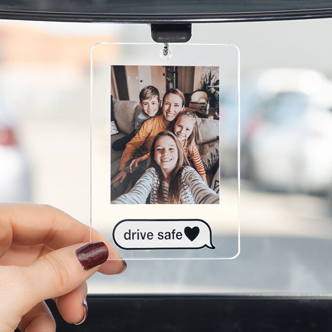 Personalised acrylic car ornament