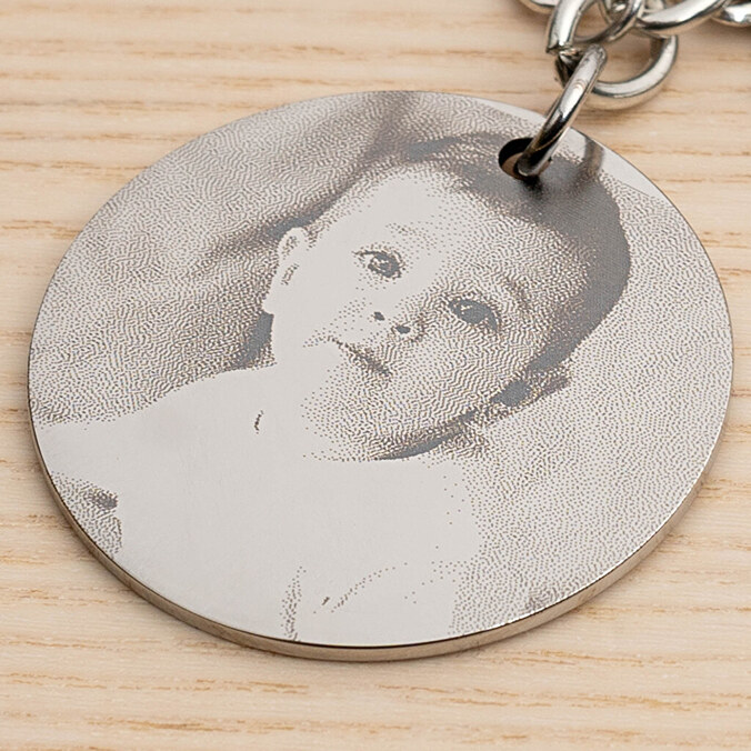 Gegraveerde baby sleutelhanger