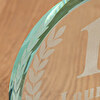 Placa trofeo personalizado redondo de cristal