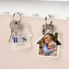 Personalised acrylic keyring with the shape of a house Personalised acrylic keyring with the shape of a house