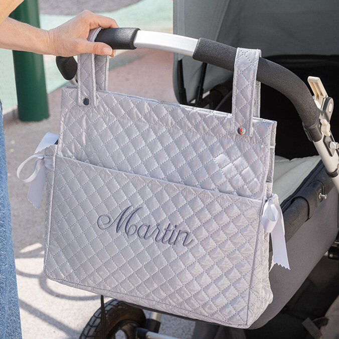Borsa per passeggino personalizzata con nome ricamato