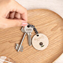 Personalisierter Schlüsselanhänger aus Holz mit Samen