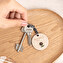 Personalised wooden keyring with seeds Personalised wooden keyring with seeds