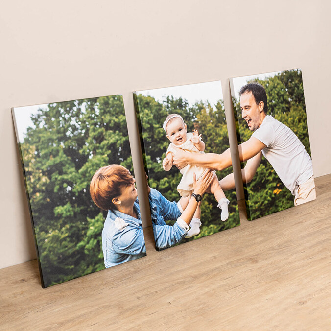 Drieluik foto op canvas bedrukken en maken