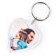 Llavero metacrilato corazón personalizado