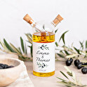 Personalised glass bottle oil and vinegar set