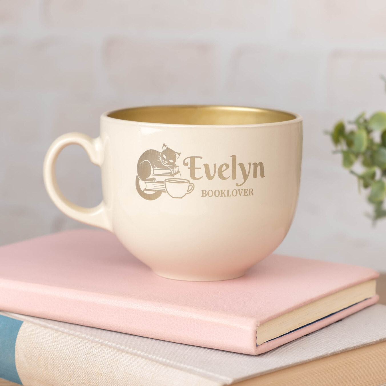 Caneca gravada Gold Latte