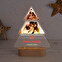 Lampada 3D a forma di albero in legno
