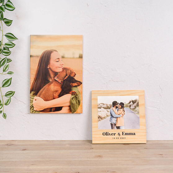 Print on wood frames with and without texture Print on wood frames with and without texture
