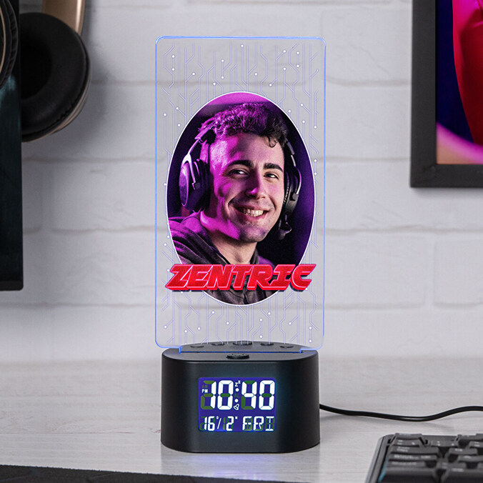 Reloj despertador luminoso personalizado