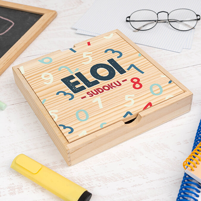 Juego sudoku personalizado de madera