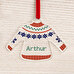 Metakrylanowa, personalizowana ozdoba świąteczna w kształcie swetra