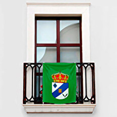 Balkonflagge aus Stoff