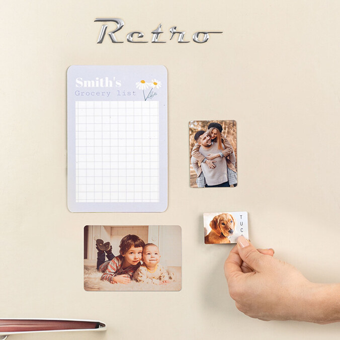 Calamita flessibile rettangolare 5x3,3 cm personalizzato