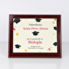 Placa conmemorativa personalizada de caoba