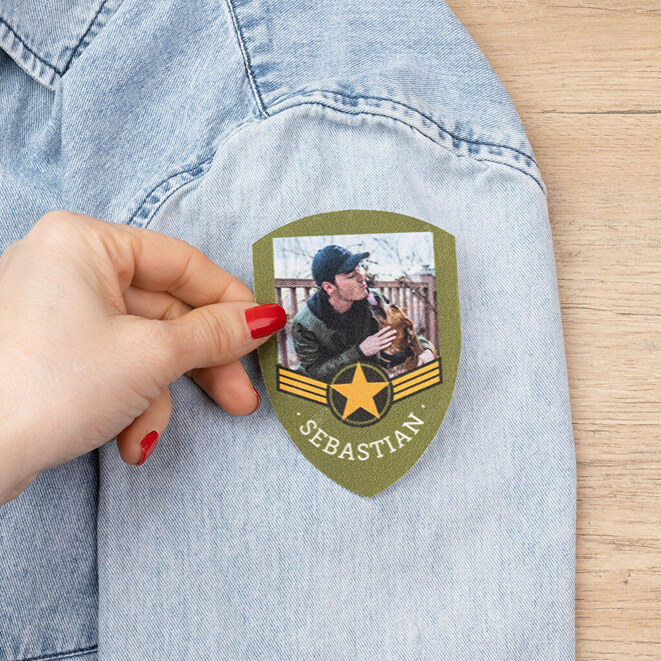 Toppa scudo per vestiti 10x7 personalizzato Toppa scudo per vestiti 10x7 personalizzato