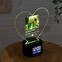 Personalised light alarm clock heart