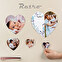Personalised heart shaped flexible magnet 5 cm