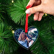 Décoration de Noël personnalisée en méthacrylate avec forme de coeur