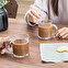 Tazza di vetro incisa