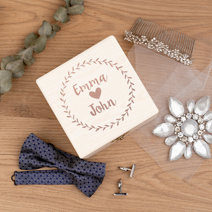 Personalised wooden keepsake boxes