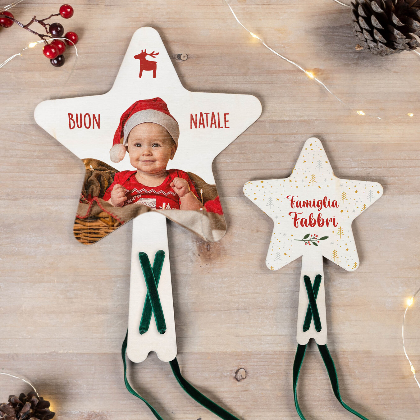 Punta albero di Natale personalizzata
