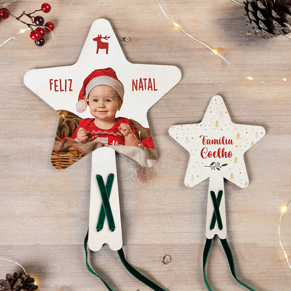Estrela personalizada árvore de Natal