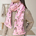 Personalised coral fleece scarf