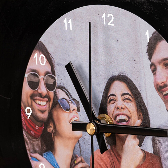 Personalizowane płyta winylowa z zegarem