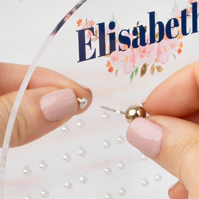 Organizador de joyas luminoso personalizado redondo