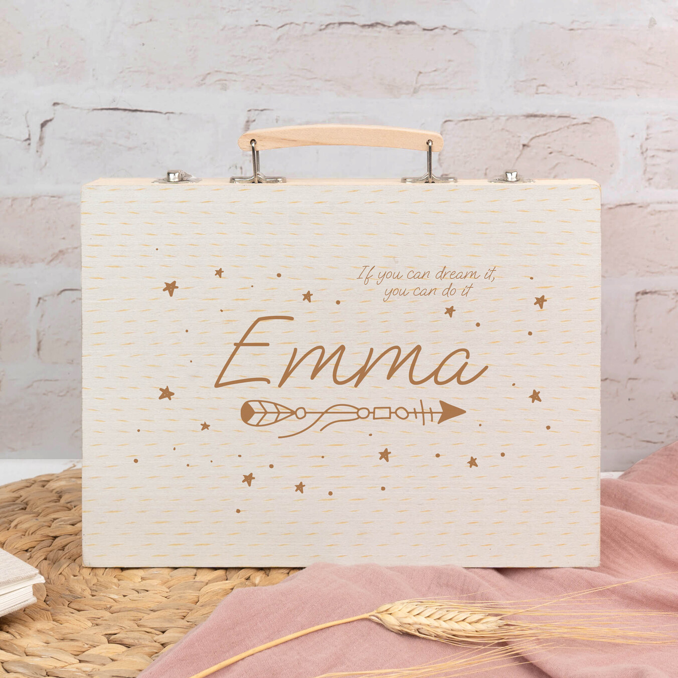 Personalizowana walizka z farbami z grawerem