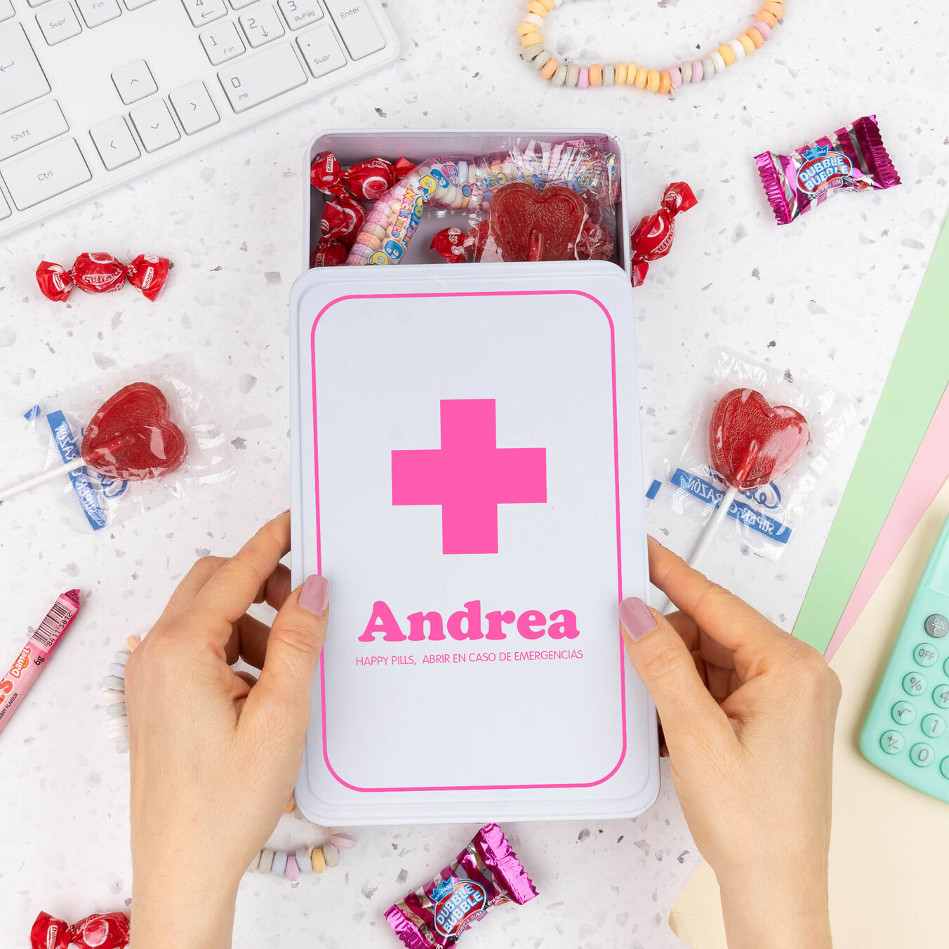Caja de chuches y bombones personalizada