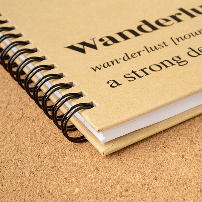 Personalised eco-friendly A5 notebook made from recycled paper