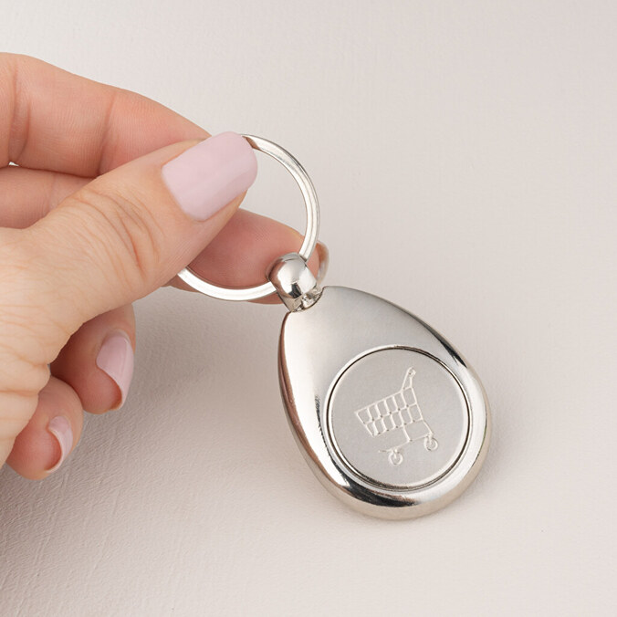 Personalizovaná klíčenka s žetonem do nákupního vozíku