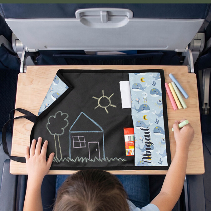 Personalised fabric chalkboard mat