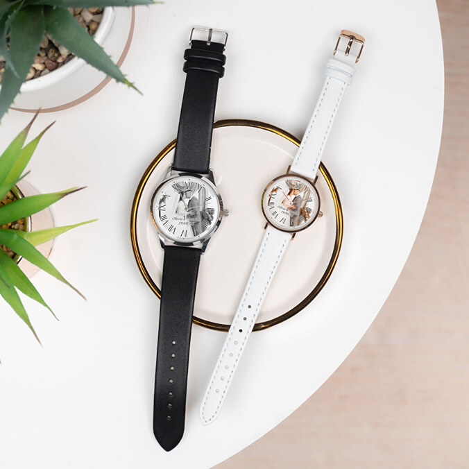 Personligt Armbåndsur til mænd med billede og navn