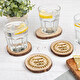 Set de 4 posavasos personalizados de madera natural