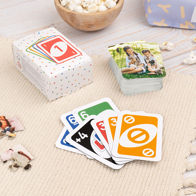 Gioco di carte "Numero Uno" personalizzato
