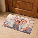 Personalised natural coir fibre doormats