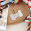 Chapa hueso grande personalizada metálica para perro
