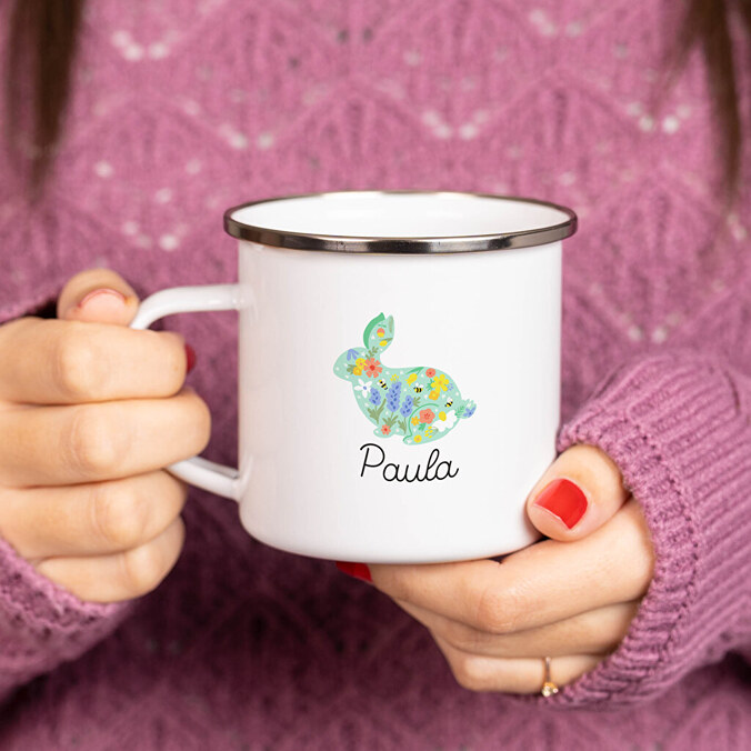 Personalised enamel mug