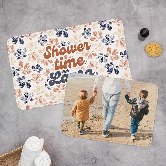 Personalised bath mat