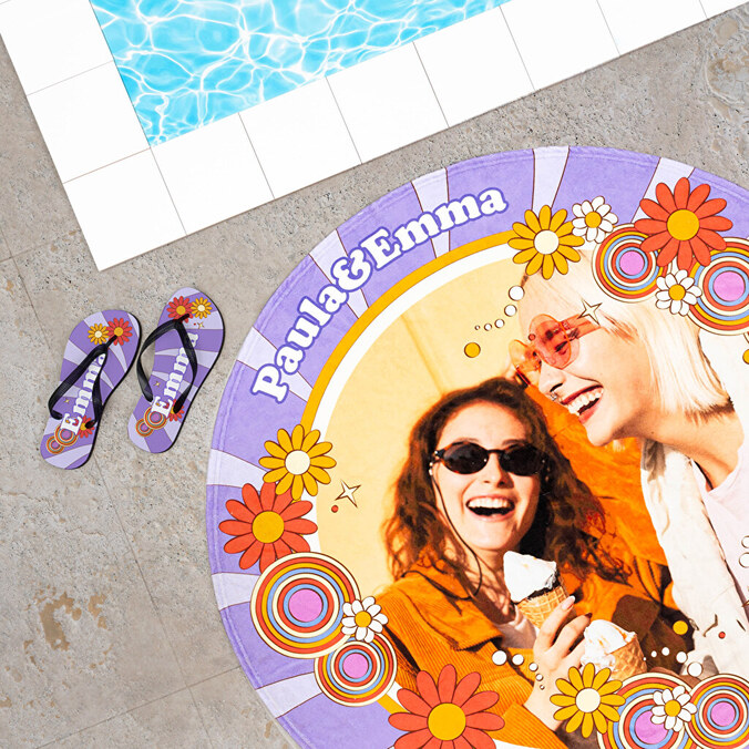 Personalised round towels