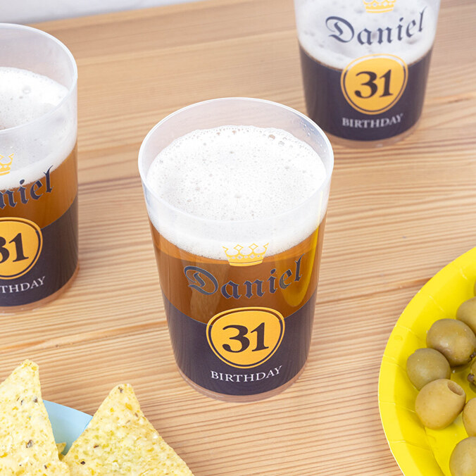 Vaso personalizado reutilizable de plástico