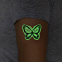 Fosforescerende vierkante nep tattoo 2,5x2,5 cm. maken