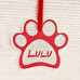 Metakrylanowa, personalizowana ozdoba świąteczna w kształcie psiej łapy
