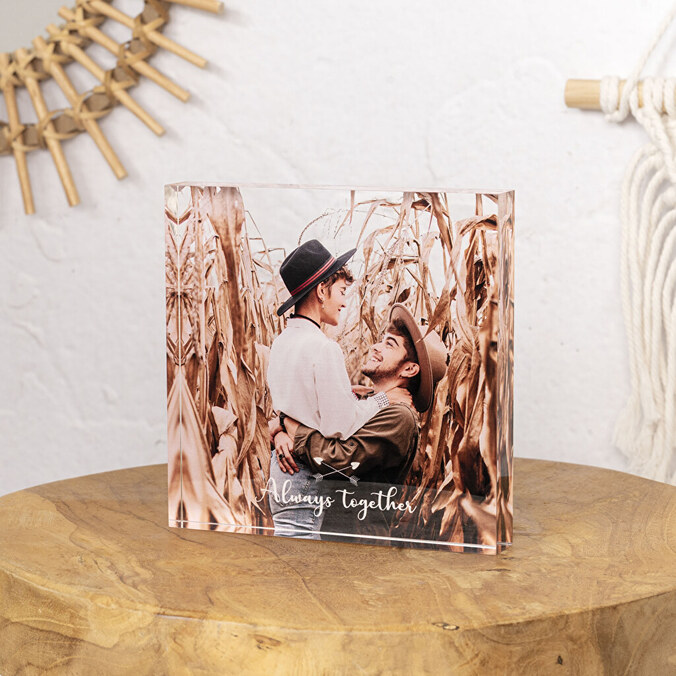 Personalised acrylic photo block