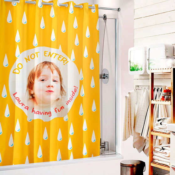 Personalised photo shower curtains