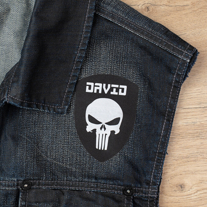 Wapen strijklabel voor kleding 10x7 cm bedrukken